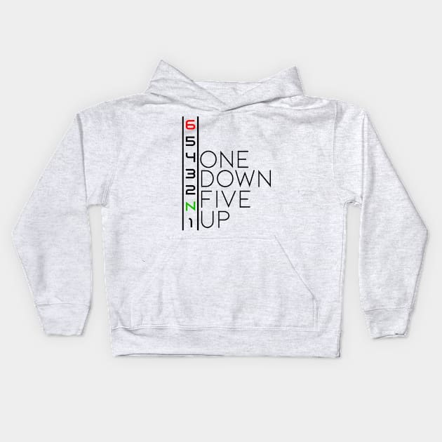 65432N1 One Down Five Up Kids Hoodie by TwoLinerDesign